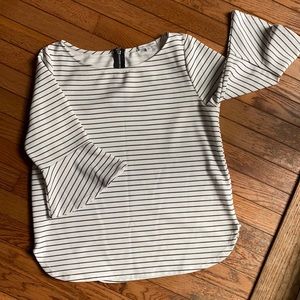 Black and white blouse